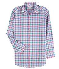 bar III Mens Plaid Stretch Button Down Dress Shirt