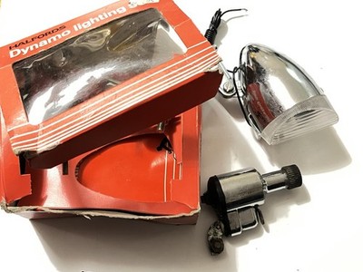 Halfords NOS Vintage Union/Soubitez Dynamo Frontlicht Scheinwerfer Set 
