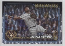 2024 Topps Series 1 Silver Crackle Foil Andruw Monasterio #240 1lq5