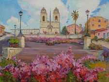 Rome Italy painting IMPRESSIONISM original artwork Oil on canvas by A Onipchenko