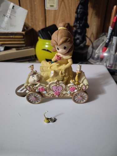 Minor Broken Precious Moments Disney Princess Birthday Train Belle Figurine - 第 1/7 張圖片