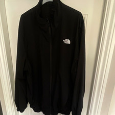 The North Face Men's XL Black Full Zip Polyester Jacket Stand-Up Collar Logo