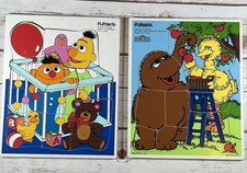 Vintage Playskool Sesame Street Wooden Puzzles Lot Bert Ernie, Big Bird  Snuffy