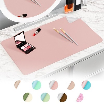 Makeup Mat for Vanity to Protect Desk Top, 31.5 x 15.7 in, Dual-Sided Makeup ...