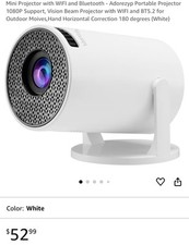 Portable Mini Projector With WIFI And Bluetooth Adjustable Auto For Home Theater