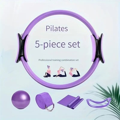 Pilates Kit für Heimtraining Pilates Ring Yoga Ball Set Workout Circle Lila