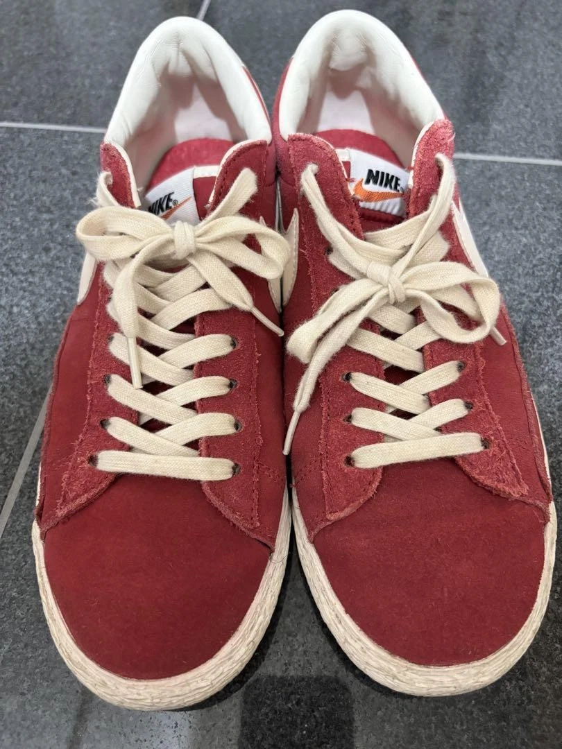NIKE Blazer sneakers uomo 7.0US rosso scamosciato