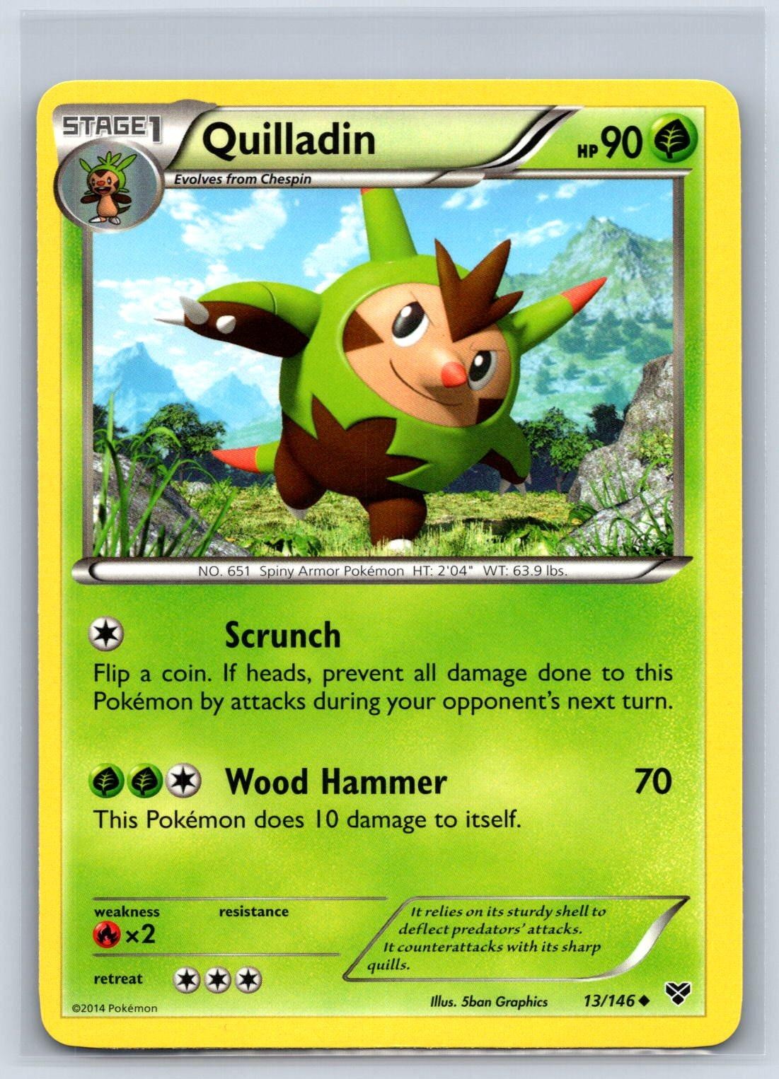 Quilladin 13/146 Uncommon XY Base Set Pokemon Near Mint