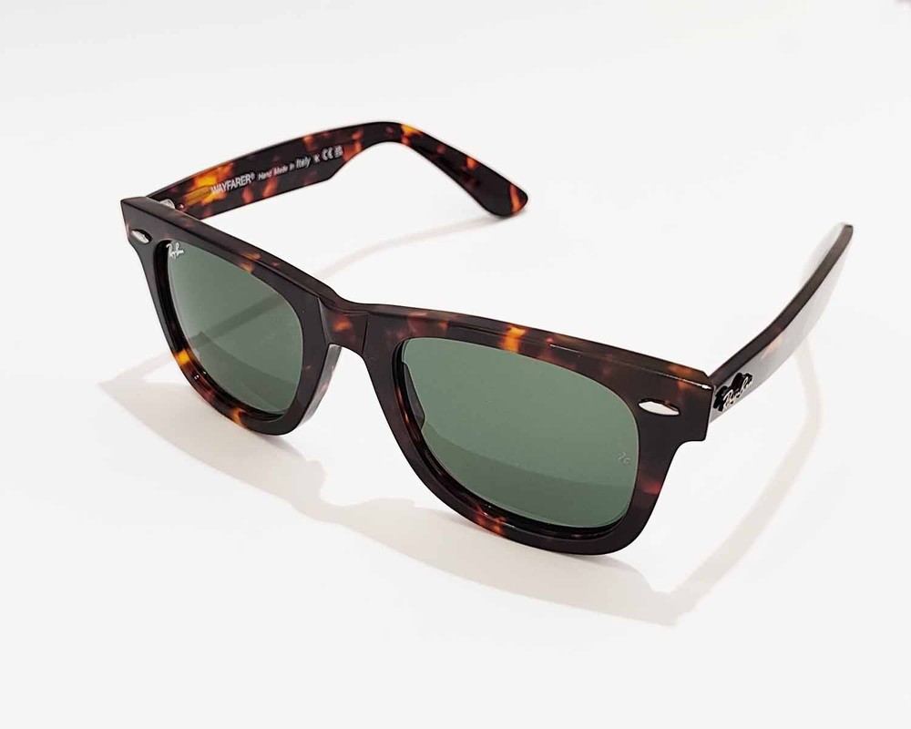 Ray-Ban (RB2140) Original Wayfarer sunglasses (tortoise frame/green lens) Ray-Ban Original Wayfarer Classic L (50 - 22) with Green  main image 2