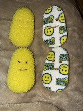 Scrub Daddy Dish Daddy Dishwand Sponge Refill, 4-Pack Non-Scratch Sponge