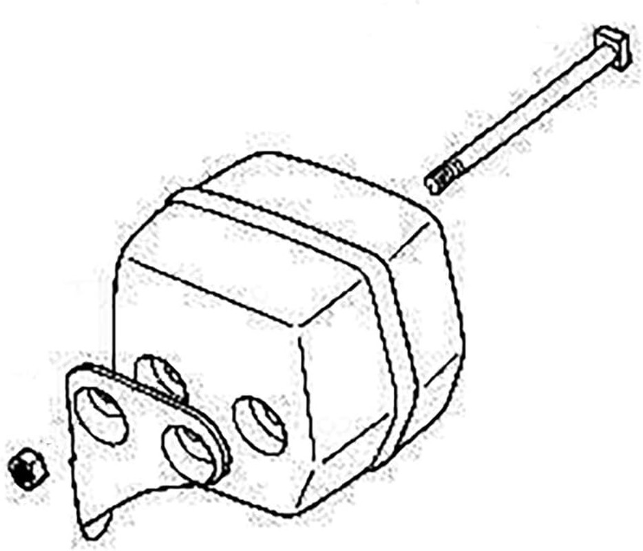 503749103 Exhaust Muffler Kit (With Muffler Gasket, Bracket, Bolts, Nuts) Fits H