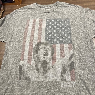 AWESOME Rocky TShirt With American Flag Rocky Balboa ITALIAN STALLION VERY NICE!