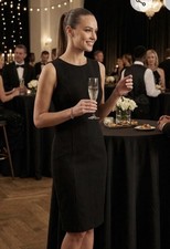 White House Black Market Sheath Sleeveless Dress Black Size 6 Little Black Dress