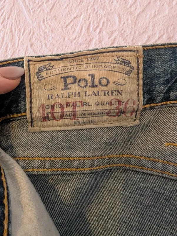 Polo Ralph Lauren Blue Straight Leg Jeans W44 L31 Vintage Style Denim image 6