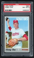 1970 Topps CASEY COX Washington Senators #281 PSA 8 NM/MT Condition