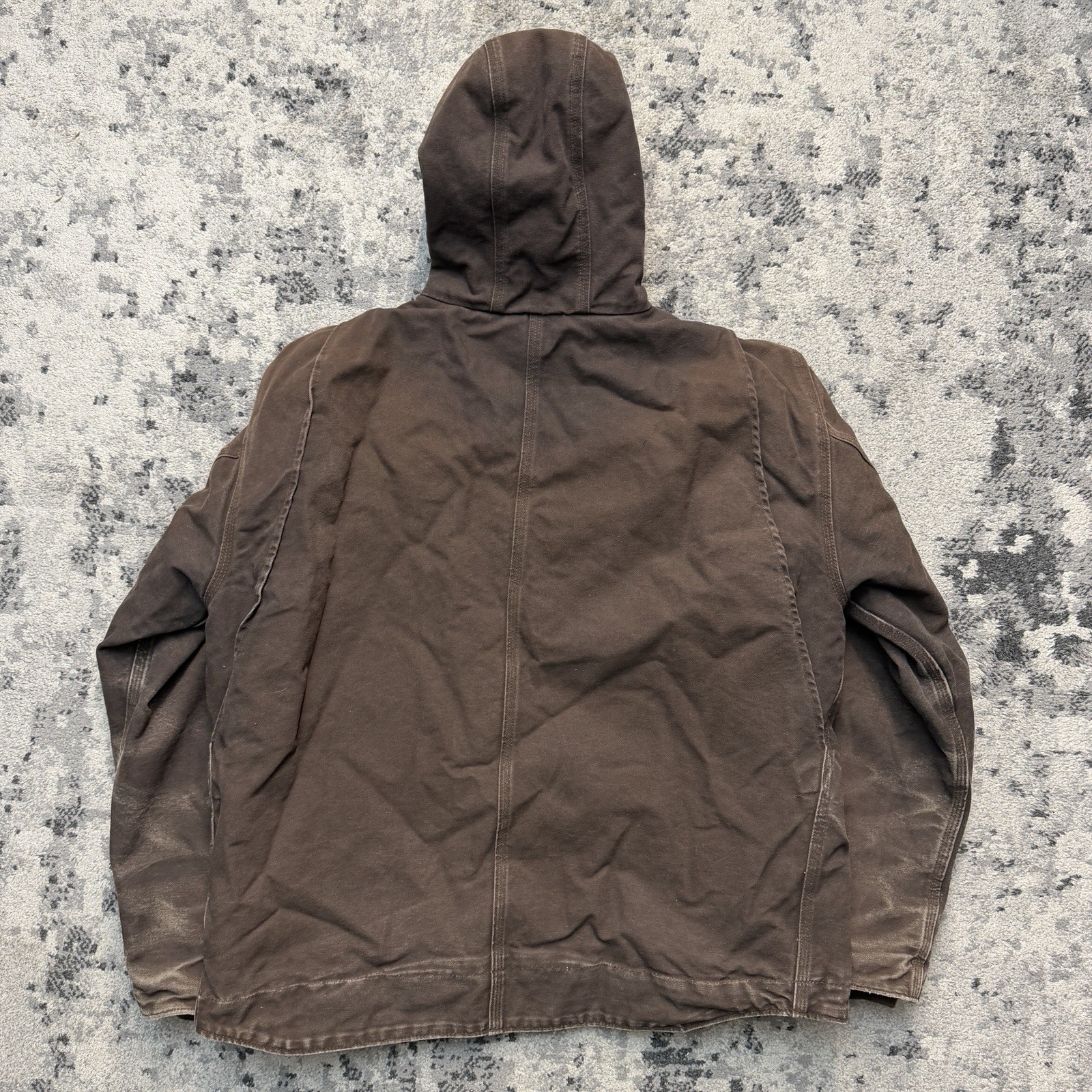 Vintage Y2K Carhartt Sierra Jacket J141 DKB XL Sherpa Lined Dark Brown Canvas thumbnail 7