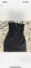 Zara Black Mini Dress With Mini Bow Accents