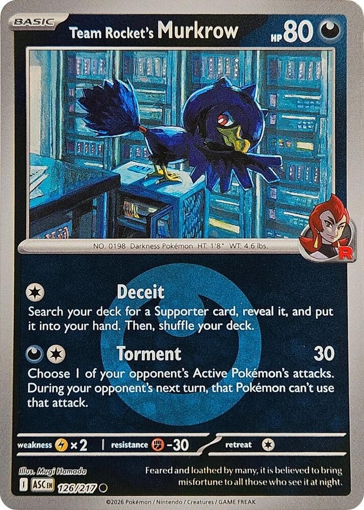 Team Rocket's Murkrow (Energy Symbol Pattern) Common ME: Ascended Heroes 126/217