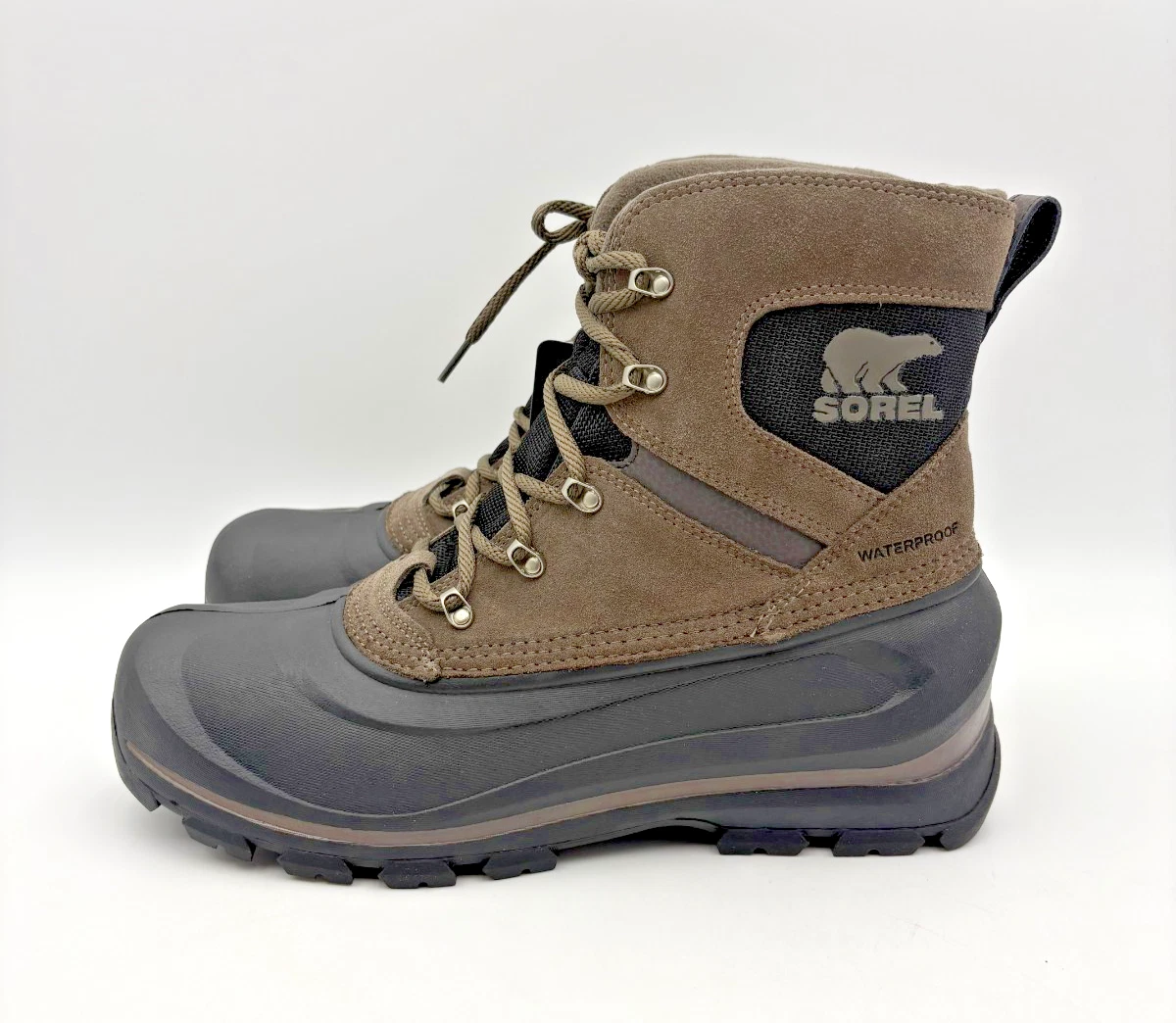 Sorel Boots Mens Size 11.5 Major Black Buxton Lace Waterproof NM2737-245