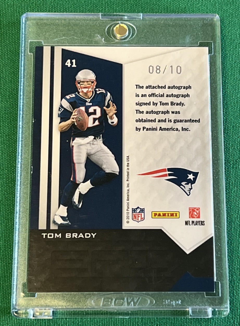 Tom Brady 2010 Panini EPIX Auto Autograph #41 🔥 8/10 🔥 New England Patriots view 3