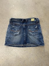 Y2K Ssial blue denim mini skirt medium made in korea