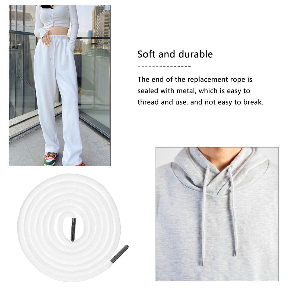 APL Felpa con cappuccio e coulisse in corda di cotone testa di metallo ricambio per pantaloni