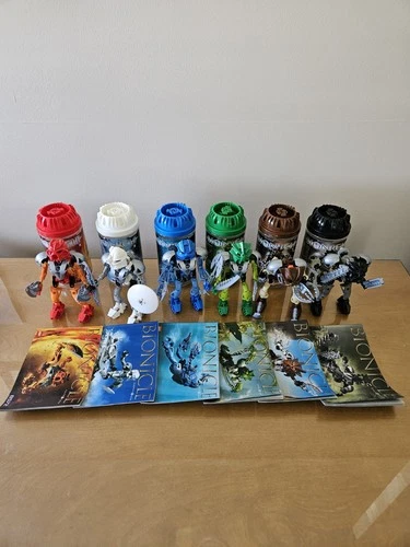 Bionicle Toa Nuva Complete Set Of 6 With Canisters/Manuals Used Great Cond!
