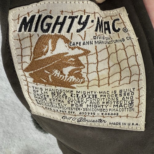Mighty Mac Coat Out Of Gloucester Lined Military Green Men’s Medium/Large Vtg - Picture 5 of 8