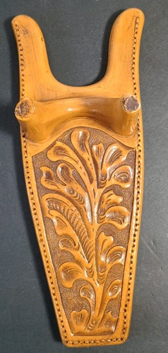 VTG Acme Boot Jack 70s Molded Resin Faux Tooled Western Floral Cowboy Rancher - Foto 3 di 7