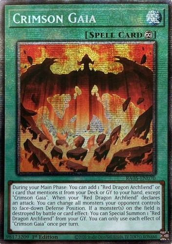 Crimson Gaia (Starlight Rare) RA05-EN070 Rarity Collection 5 1st Edition