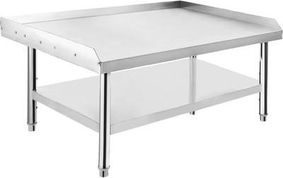 Heavy Duty Grill Table Stainless 60x30 w/ Shelf