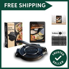 Tortilla Press, Quesadilla/Roti Maker 20 cm Cast Iron with Recipes E-Book 50 ...