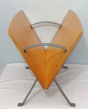 Vintage Mid Century Modern Danish Style Wood Magazine Rack