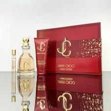 Jimmy Choo I WANT CHOO 3pc Women Gift Set 0.25OZ EDP SPR+3.3OZ B/L+3.3OZ EDP