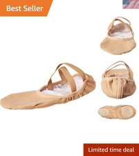 Women's Lightweight Canvas Ballet Shoes - Perfect for Dance Performance, Size 7