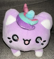 Meowchi Tasty Peach Aurora Purple Unicorn Cat Plush 8"