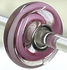 Trollbeads Rose Ribbon Sterling Silver Glass ...