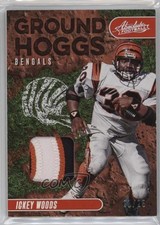2023 Panini Absolute Ground Hoggs Materials Holo Silver 21/25 Ickey Woods hg6