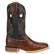Durango Rebel Pro Oiled Saddle Ostrich Embroidered Square Toe Pull On Cowboy  Me