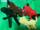 Lot Of Five Minecraft Plushies Barely Used — photo 2