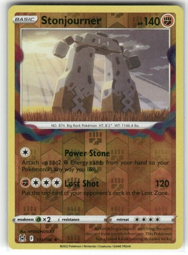 Stonjourner 111/196 Lost Origin Reverse Holo Pokemon TCG