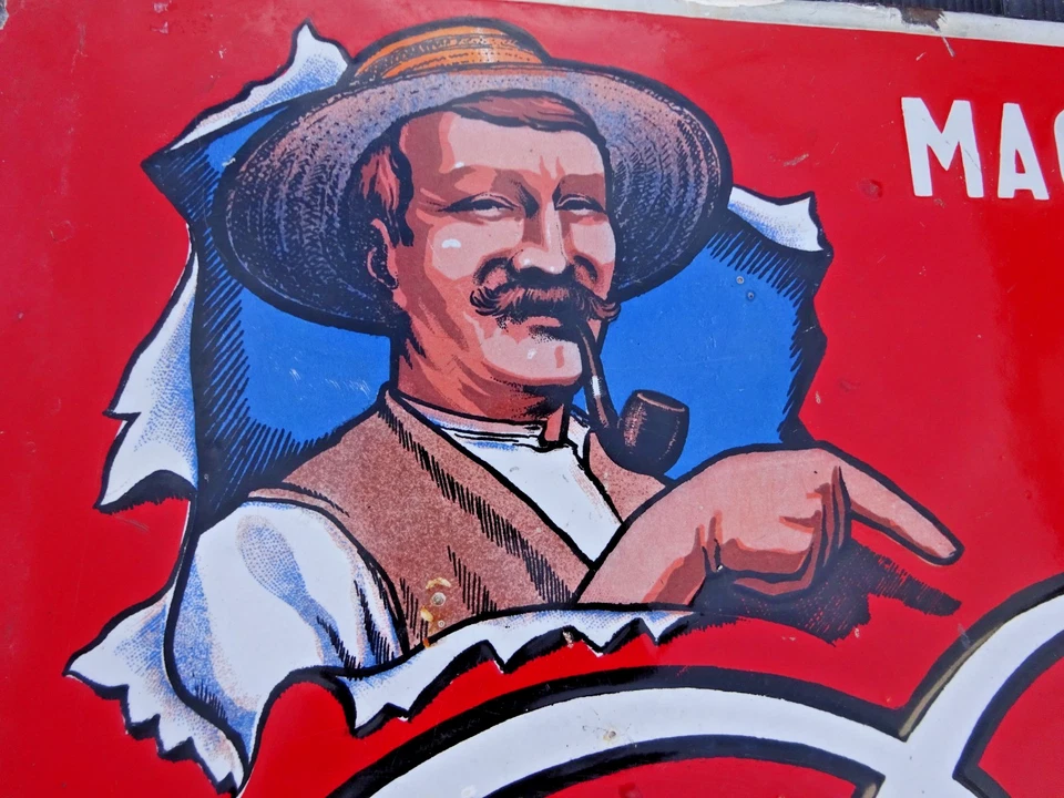 Plaque émaillée ancienne Machines Agricoles DOLLé - Photo 2/4