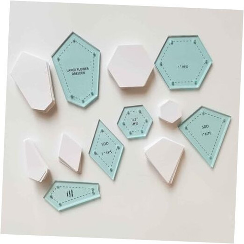 300 Stck. Papier Piecing Formen Acryl Quilt Vorlagen Quilten Patchwork - Bild 1 von 7