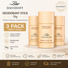 3x Davidoff Zino Deodorant Stick for Men 75ml Deodorant stick Mens Free Delivery