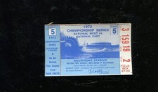 1972 Baseball playoffs NLCS Reds . Pirates game 5 ticket stub