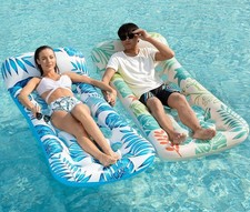 2 Pack Inflatable Pool Floats Adult, 71"x 31" Large Pool Lounger Float Cool Wate