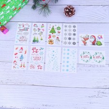  20 fogli di Natale Adesivi natale colorato Cartoon albero di Natale albero del