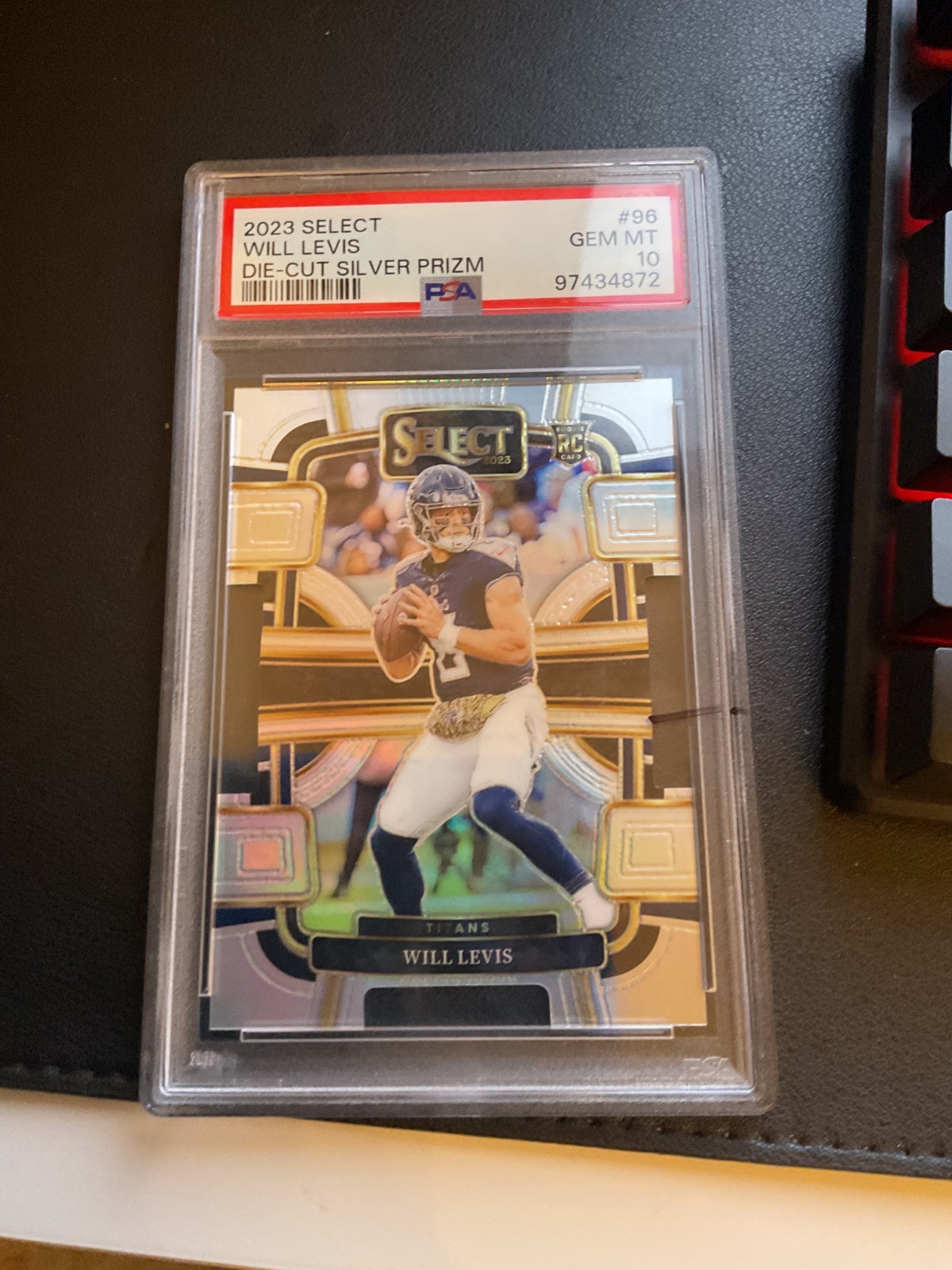 2023 Panini Select - Concourse Will Levis #96 Silver Prizm Die-Cut (RC)