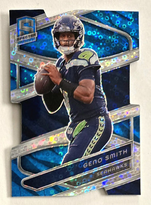 Geno Smith 2024 Panini Spectra NFL Neon Blue 09/50 Die-Cut #91 Seahawks Raiders