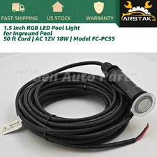 18W 12V LED RGB 1.5 50 ft Pool Light For Pentair GloBrite Pentair IntelliTouch